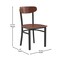Flash Furniture Metal Dining Chairs - Walnut Wood Seat/Back, PK 2 2-XU-DG6V5B-WAL-GG - alternate 6